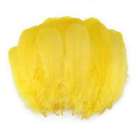 🪶 100 pcs large yellow goose feathers 5-7 inch - perfect for diy crafts, dream catchers, and more! logo