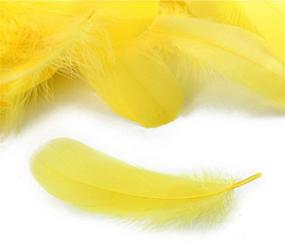 img 2 attached to 🪶 100 Pcs Large Yellow Goose Feathers 5-7 Inch - Perfect for DIY Crafts, Dream Catchers, and more!