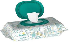 img 1 attached to 👶 Премиальные влажные салфетки Pampers для малышей Sensitive, 56 штук - нежное очищение для вашего малыша.