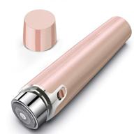 💆 women's facial hair remover: electric painless face shaver for peach fuzz, chin, cheek, upper lip, armpit, leg, and moustache - waterproof hair removal razor trimmer epilator (rose gold) logo