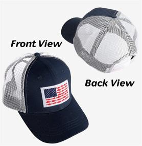 img 3 attached to 🎣 Optimized Fishing Gifts for Men: American Fish Flag Trucker Hats - Ideal Outdoor Snapback Hats for Camping and Daily Use