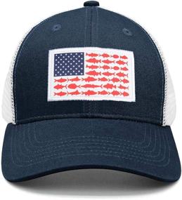 img 2 attached to 🎣 Optimized Fishing Gifts for Men: American Fish Flag Trucker Hats - Ideal Outdoor Snapback Hats for Camping and Daily Use