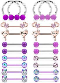 img 4 attached to Ocptiy Surgical Stainless Horsesshoes Nipplerings