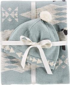 img 3 attached to 🐑 Pendleton Organic Cotton Knit Baby Blanket with Beanie: Luxurious Sheep Dreams Set