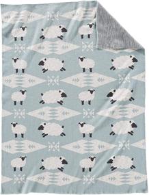 img 2 attached to 🐑 Pendleton Organic Cotton Knit Baby Blanket with Beanie: Luxurious Sheep Dreams Set