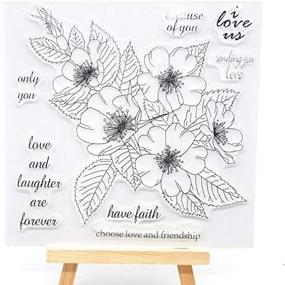 img 2 attached to 🌸 Enhance Your Crafts with Joyful 1pcs Hello Flower Clear Stamp: Perfect for Card Making, Decoration, and Scrapbooking – 15x15cm