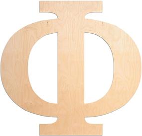 img 4 attached to 🔠 18-Inch Oversized Unfinished Wood Phi Letter by UNFINISHEDWOODCO