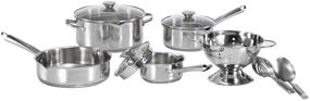 img 4 attached to WearEver A834S9 Cook and Strain Stainless 🍳 Steel Cookware Set 10-Piece - Premium Silver Collection