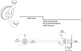 img 1 attached to Gatco 4125 Tavern Twin Robe Hook: Stylish and Functional Polished Nickel Hook for Your Bathroom