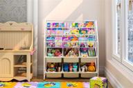 📚 white iron simple children's bookshelf and toy storage rack: perfect organization solution for kids logo