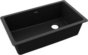 img 2 attached to 🔳 Modern and Durable Elkay Quartz Classic Black Single Bowl Undermount Sink