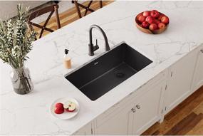 img 3 attached to 🔳 Modern and Durable Elkay Quartz Classic Black Single Bowl Undermount Sink