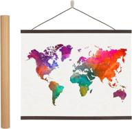 🌍 earthabitats 24 inch magnetic poster hanger frame: perfect for scratch off maps, prints, pictures, photos, and canvas artwork логотип