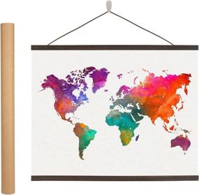 img 4 attached to 🌍 Earthabitats 24 Inch Magnetic Poster Hanger Frame: Perfect for Scratch Off Maps, Prints, Pictures, Photos, and Canvas Artwork