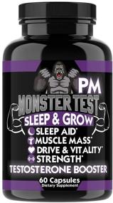 img 2 attached to 💪 Powerful & Potent Monster Test PM Testosterone Booster + Sleep Aid - Boost T-Levels Naturally, Amplify Energy for Gym and Bedroom Performance | 2-Bottles