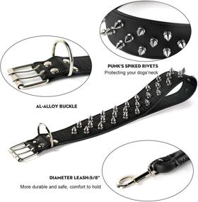 img 1 attached to Adjustable Leather Studded Pitbull Girl Black