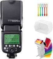 📸 godox tt685s ttl 2.4g gn60 hss 1/8000s wireless master slave flash speedlite speedlight compatible for sony cameras with diffuser, filter & usb led logo