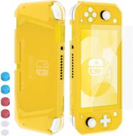 🎮 protective case cover for nintendo switch lite, soft tpu case compatible with switch lite, includes tempered glass screen protector and thumb stick caps logo