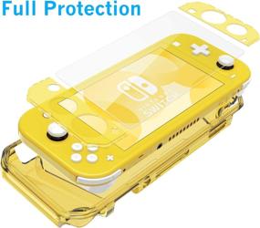 img 3 attached to 🎮 Protective Case Cover for Nintendo Switch Lite, Soft TPU Case Compatible with Switch Lite, Includes Tempered Glass Screen Protector and Thumb Stick Caps
