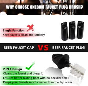 img 1 attached to OneBom Faucet Plug Brush, 2-in-1 Beer Tap Cap Plug and Cleaning Brush, Snug Fit for Most Standard Taps (12 Pack)