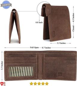 img 1 attached to 👝 Classic Brown Leather Bifold Wallet with Window - Style 05