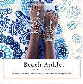 img 1 attached to 🏖️ Stylish Silver Beach Ankle Bracelet: Morebrave Sequin Tassel Anklet for Women and Girls - Pack of 1