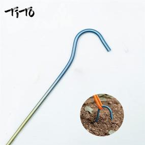 img 2 attached to 🏕️ TITO Titanium Shepherd's Hook Tent Stakes - Lightweight Rainbow Tent Pegs for Superior Stability (Pack of 6)