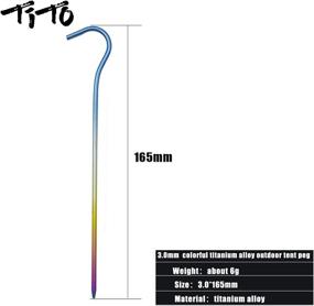 img 3 attached to 🏕️ TITO Titanium Shepherd's Hook Tent Stakes - Lightweight Rainbow Tent Pegs for Superior Stability (Pack of 6)