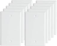 🔌 10-pack white standard size blank outlet covers - 1-gang no device wall plate electrical outlet cover plates logo