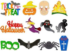 img 3 attached to 🎃 Spooktacular Halloween Crafts Kit: DIY Wooden Slice Ornaments for Homeschooling, Party Decor & Fun Family Activities - 60pcs Blank Cutouts, 8 Markers & More!