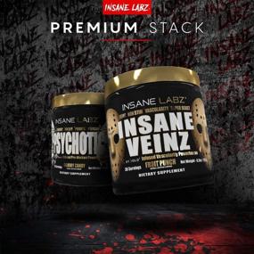 img 1 attached to 💪 Insane Labz Insane Veinz Gold: Nitric Oxide Non Stimulant Pre-Workout Powder, Enhanced with Hydromax & Nitrosigine, Promotes Vascularity and Blood Flow. 30 Servings, Gummy Candy Flavor.