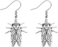 🦗 penqi dangle earrings: cicada insect pendant jewelry, perfect gift for women and girls logo