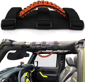 img 4 attached to Buyinhouse 1 X Roll Bar Paracord Grab Handle Fit For 2 To 3Inch Roll Bars For Most Jeep Wrangler Models TJ CJ YJ JK JKU JL JLU (Sport