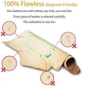 img 3 attached to 🔪 Muse Craft Flawless 12x24 5-6oz Vegetable Tanned Leather Precut | A Grade Tooling Leather Hide 1.9-2.3mm | Full Grain Veg Tan Leather for Tooling, Carving, Dyeing & Embossing