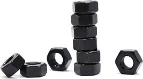 img 2 attached to binifiMux 40pcs M6-1.0mm Black Hex Nuts: High-Grade Carbon Steel Construction for Optimal Fastening