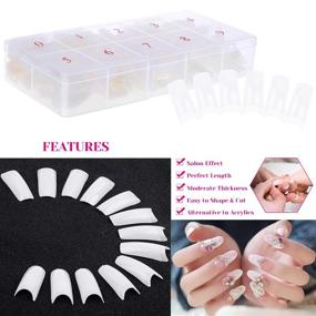 img 1 attached to 💅 Anezus 105 Pieces Nail Art Supplies Kit with Nail Rhinestones, Glitter Hexagon Sequins, Flake Chip Foil, Nail Brushes Dotting Pen, French Acrylic Style False Nails