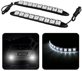 img 2 attached to 🚗 EEEKit Daytime Running Light 2 Pack: 9 LED DC 12V 4.5W Waterproof Fog Lights - White