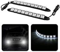 🚗 eeekit daytime running light 2 pack: 9 led dc 12v 4.5w waterproof fog lights - white logo