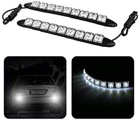 img 4 attached to 🚗 EEEKit Daytime Running Light 2 Pack: 9 LED DC 12V 4.5W Waterproof Fog Lights - White