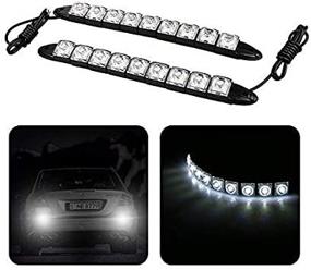 img 3 attached to 🚗 EEEKit Daytime Running Light 2 Pack: 9 LED DC 12V 4.5W Waterproof Fog Lights - White