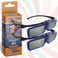 👓 enhance your 3d viewing experience with retrodepth lt lightweight rechargeable dlp link 3d glasses (2 pack) by evolv3dimensions logo