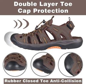 img 3 attached to 👞 GRITION Mens Sandals YY2006BF: Stylish and Supportive 42EU Men's Shoes for Athletic Activities