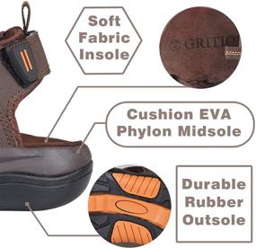 img 1 attached to 👞 GRITION Mens Sandals YY2006BF: Stylish and Supportive 42EU Men's Shoes for Athletic Activities