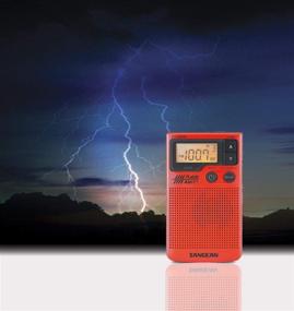 img 1 attached to 📻 Sangean DT-400WSE Цифровое карманное погодное радио с функцией оповещения (красное) - Особая модель AM/FM
