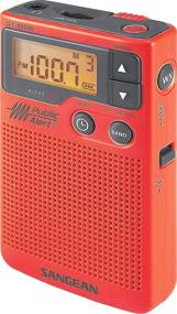 img 3 attached to 📻 Sangean DT-400WSE Цифровое карманное погодное радио с функцией оповещения (красное) - Особая модель AM/FM