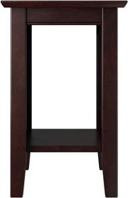 img 1 attached to 🪑 Nantucket Chair Side Table, Espresso - Atlantic Furniture (22" x 14")