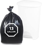 🗑️ 200 count black garbage bags 13 gallon - dualplex tall kitchen trash - 24” x 31” logo