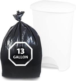 img 2 attached to 🗑️ 200 Count Black Garbage Bags 13 Gallon - Dualplex Tall Kitchen Trash - 24” X 31”