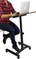 💻 versatile black laptop cart: mind reader sit and stand, adjustable lap desk logo