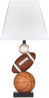 🏈 signature design by ashley nyx youth 24" baseball & football athletic table lamp: brown & orange sports-themed lighting fixture логотип